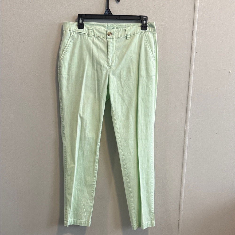 Maison Jules Mint Green Weekend Straight Pants